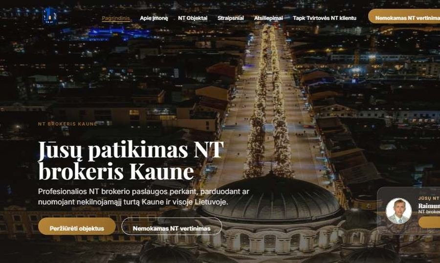 Tvirtovės NT svetainės ekrano nuotrauka